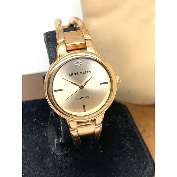 Anne Klein Women\'s Watch AK/2626 Quartz Rose Gold Tone Stainless Steel 30mm